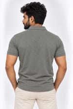 ADRIZO 5% Melange Button Polo T-Shirt thumbnail 4