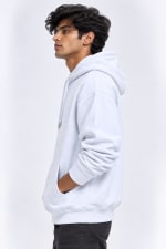 ADRIZO White Melange Men's Hoodie thumbnail 3