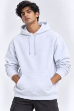 ADRIZO White Melange Men's Hoodie thumbnail 1