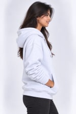 ADRIZO White Melange Women's Hoodie thumbnail 3