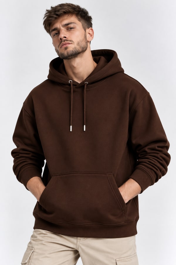 ADRIZO Chocolate Brown Men's Hoodie