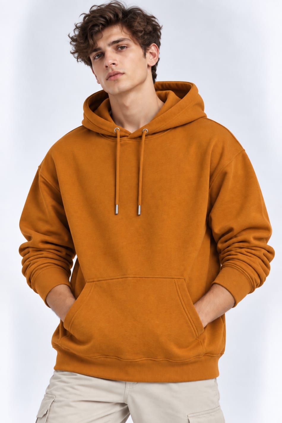 ADRIZO Mustard Men's Hoodie in MUSTARD - View 1