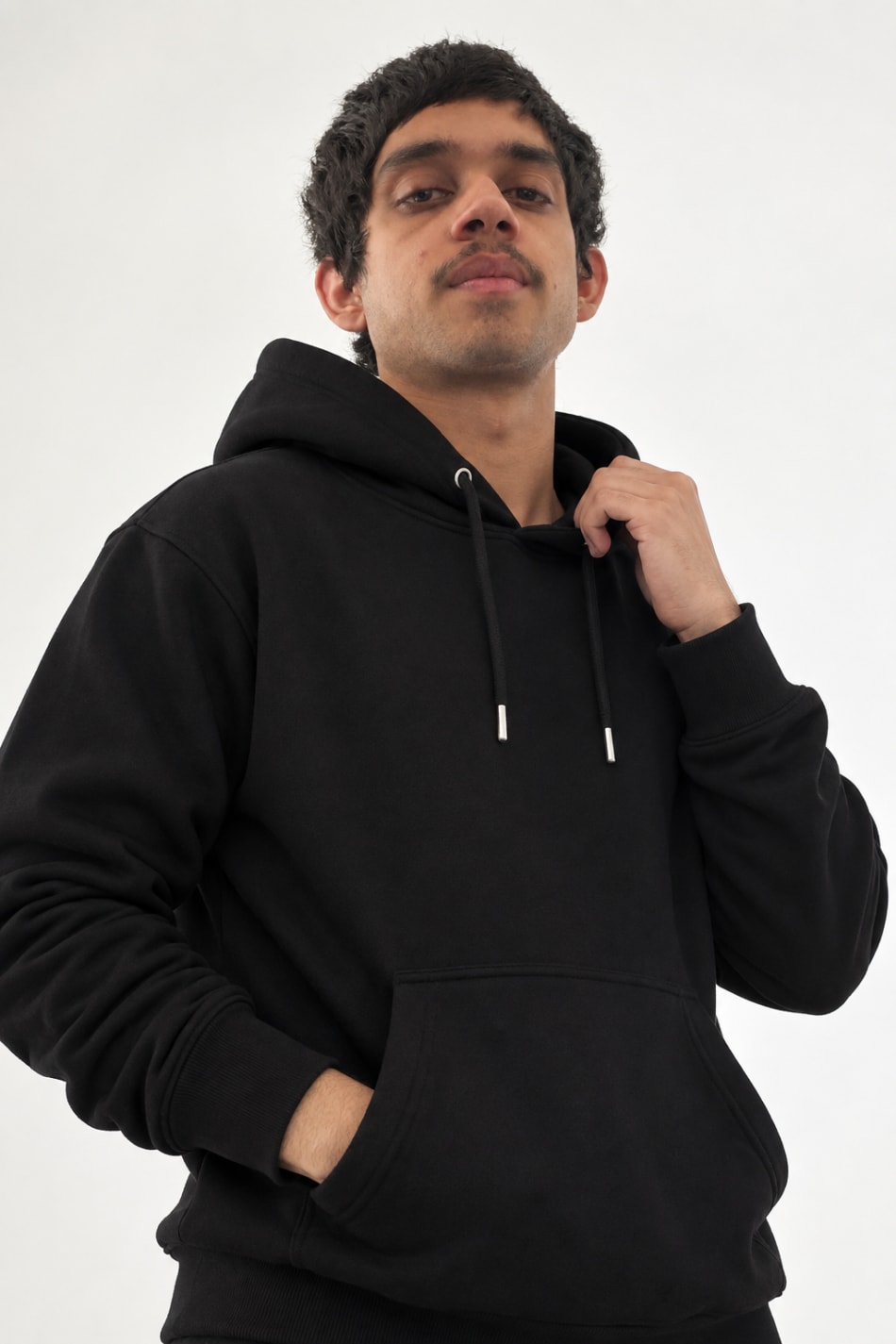 ADRIZO Jet Black Men's Hoodie in JET BLACK - View 1