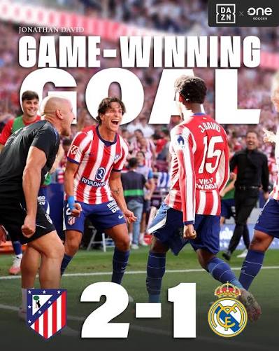 Jonathan David afasha Atlético Madrid gutsinda Real Madrid basigaye ari abakinny photo 2