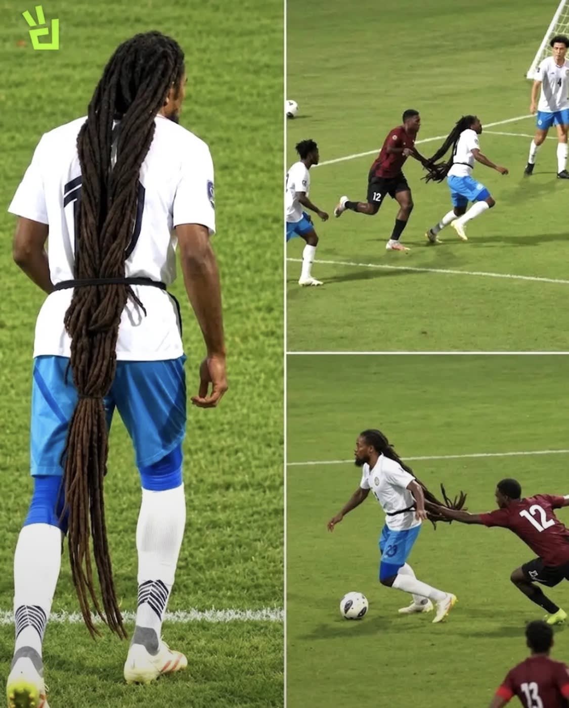Dreadlocks (umusatsi)wa Aedan Scipio zabaye ikibazo ku bakinnyi babiri ba Antigua & Barbuda