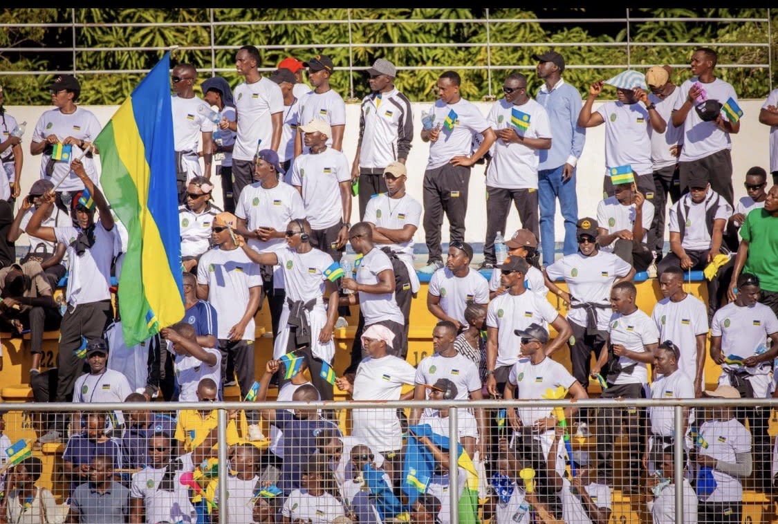 Ingabo z’u Rwanda n’Abanyarwanda muri Sudani y’Epfo bashyigikiye Amavubi U23 i Juba