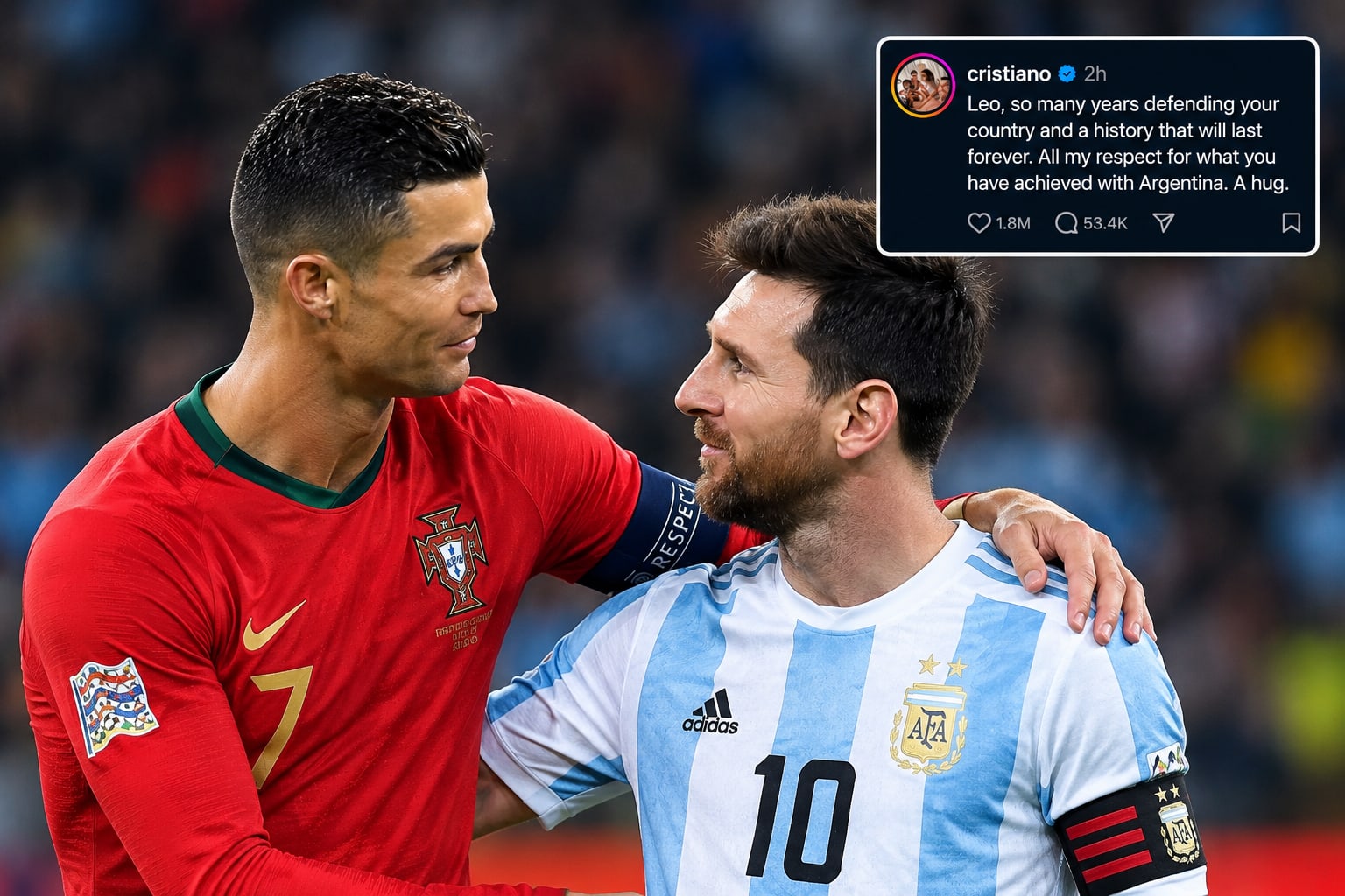 Cristiano Ronaldo yagaragaje ko atarangwa n’ishyari kuri Lionel Messi