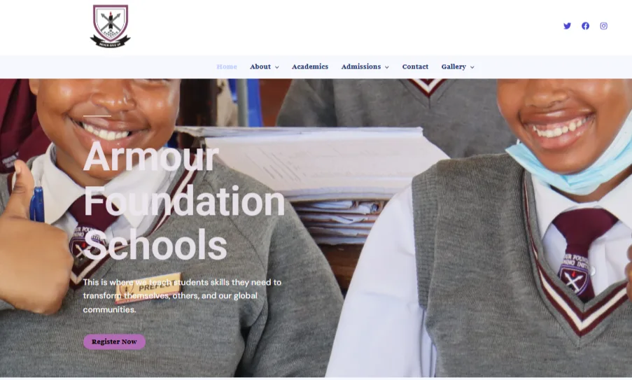 Original Armour Foundation website