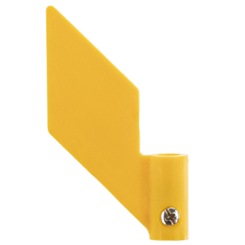 Rotative plastic paddle for point level switch