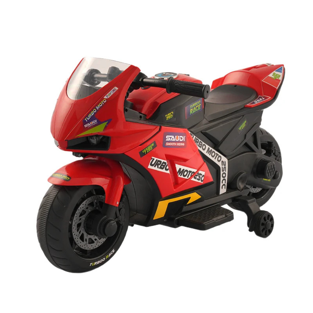 Playtime Toys R-15 Turbo Electric Ride-On Bike for Kids – Red