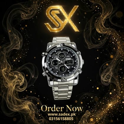 SKMEI Dual Time Analog Digital Watch with Black dial