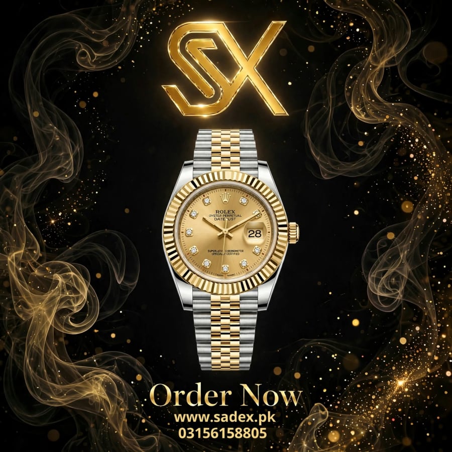 Premium Men's Two-Tone Gold & Silver Luxury Watch